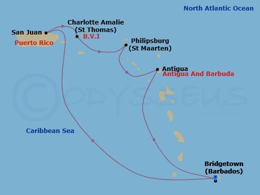 Cruise Itinerary Map