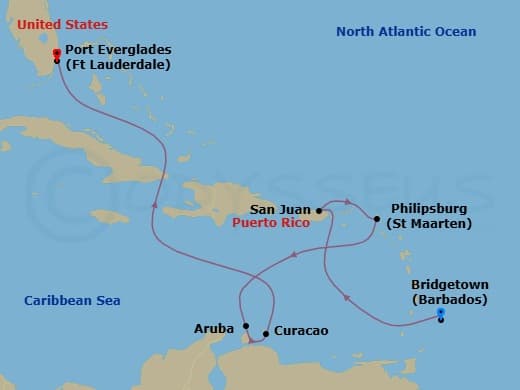Cruise Itinerary Map