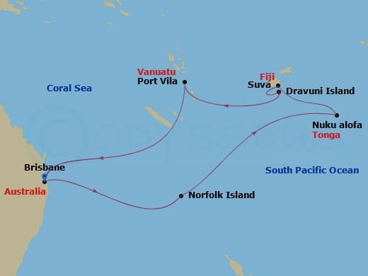 Cruise Itinerary Map
