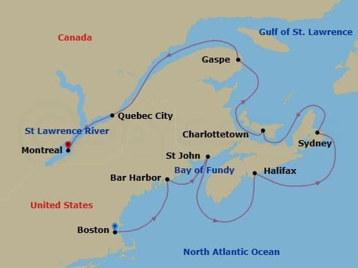 Cruise Itinerary Map