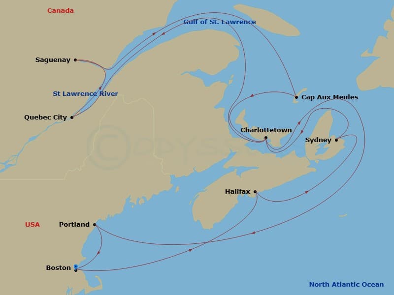 Cruise Itinerary Map
