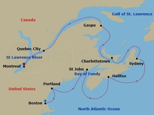 Cruise Itinerary Map