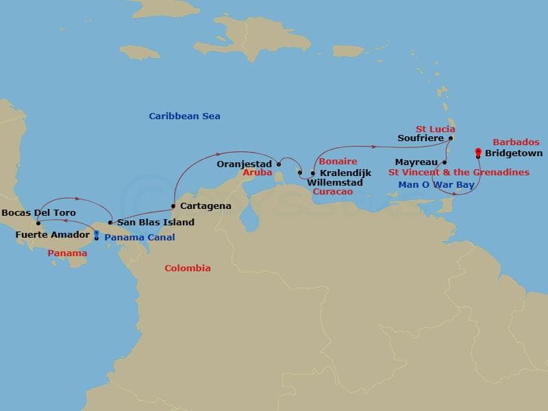 Cruise Itinerary Map