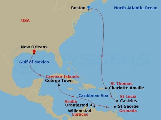 Cruise Itinerary Map