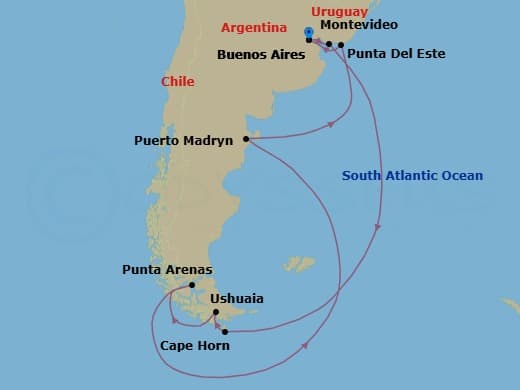Cruise Itinerary Map