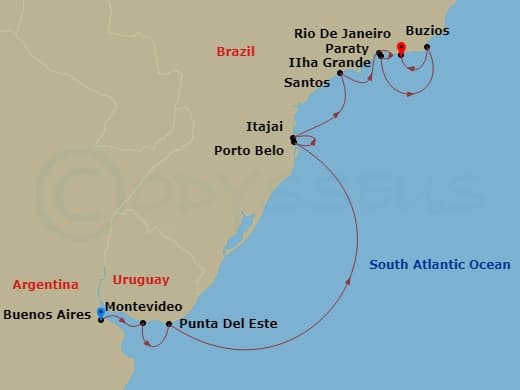 Cruise Itinerary Map