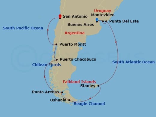 Cruise Itinerary Map