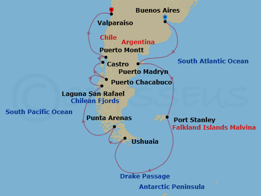 Cruise Itinerary Map