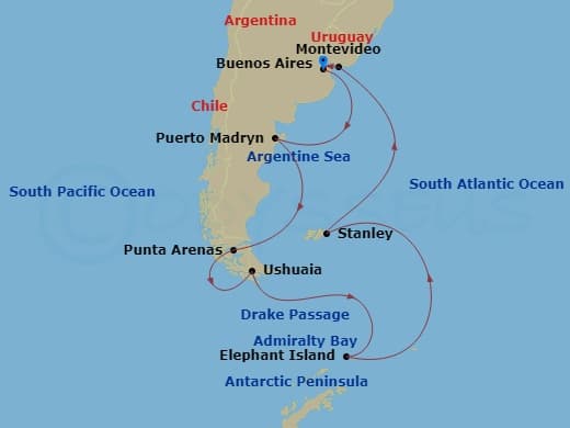 Cruise Itinerary Map