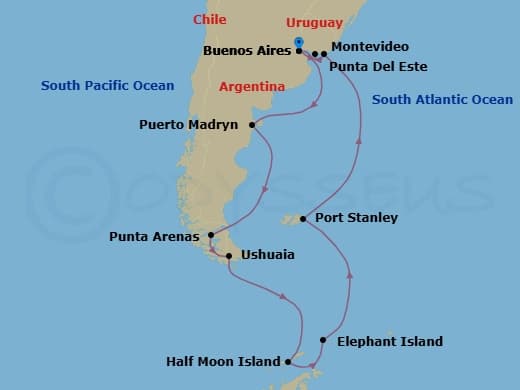 Cruise Itinerary Map
