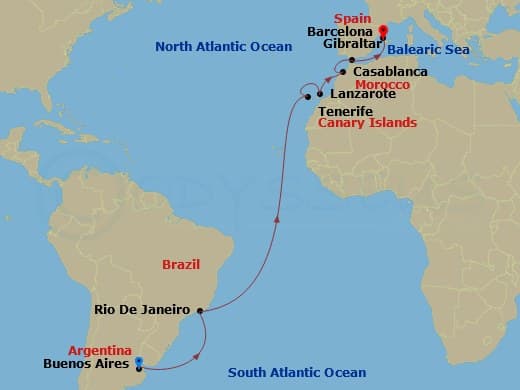 Cruise Itinerary Map