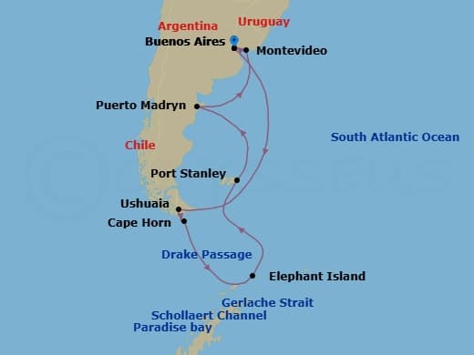 Cruise Itinerary Map