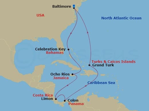 Cruise Itinerary Map