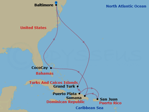 Cruise Itinerary Map