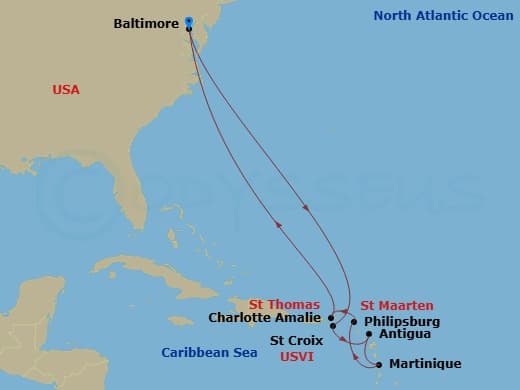 Cruise Itinerary Map