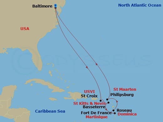 Cruise Itinerary Map