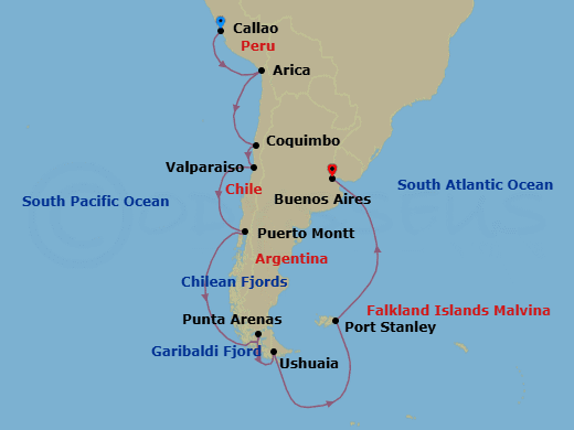 Cruise Itinerary Map