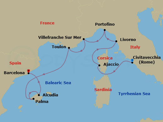 Cruise Itinerary Map