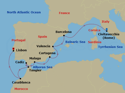 Cruise Itinerary Map