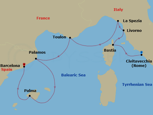 Cruise Itinerary Map