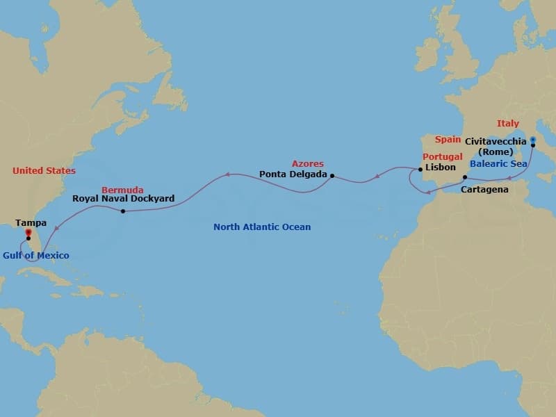 Cruise Itinerary Map