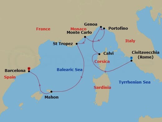 Cruise Itinerary Map