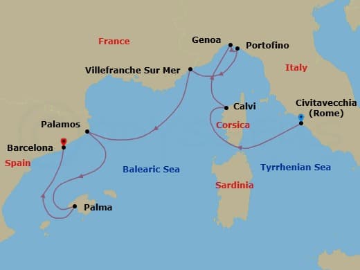 Cruise Itinerary Map