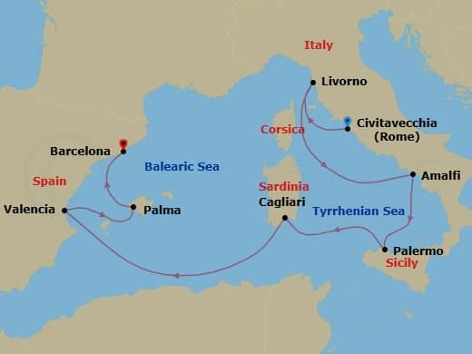 Cruise Itinerary Map