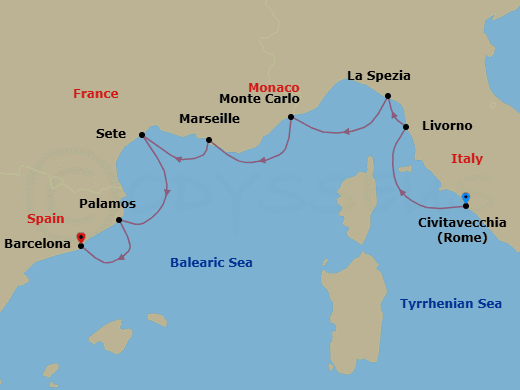 Cruise Itinerary Map