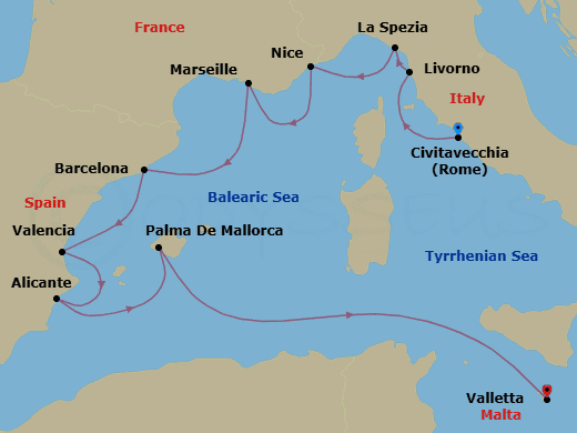 Cruise Itinerary Map