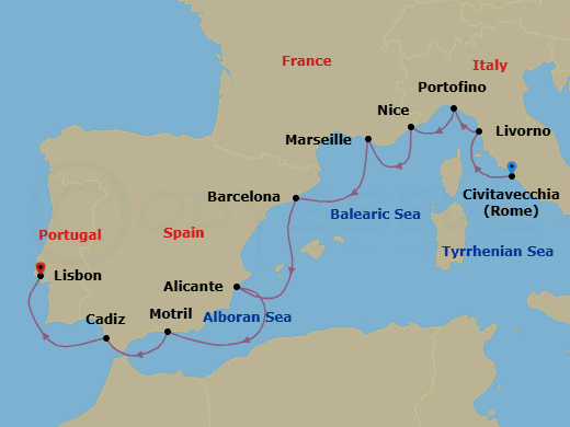 Cruise Itinerary Map