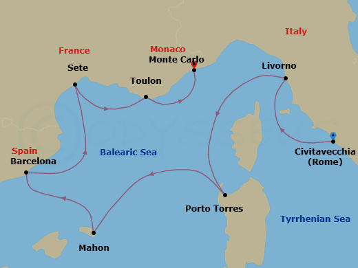 Cruise Itinerary Map