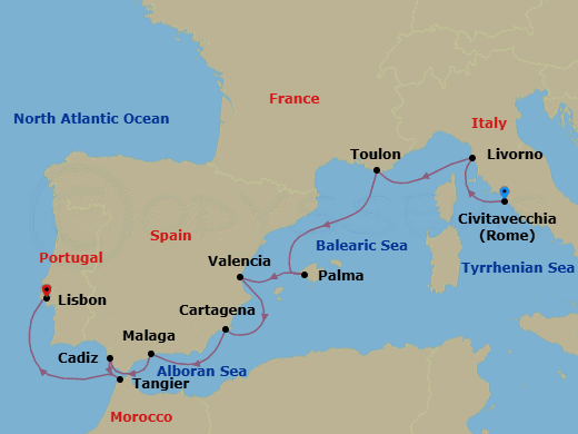Cruise Itinerary Map