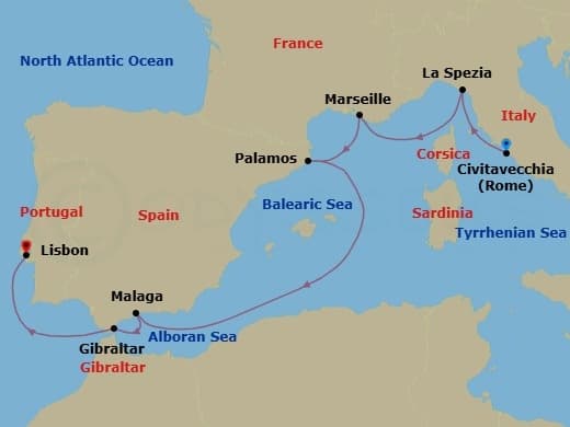 Cruise Itinerary Map