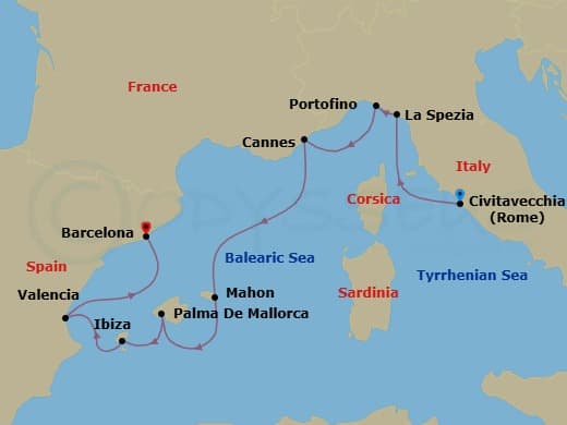 Cruise Itinerary Map
