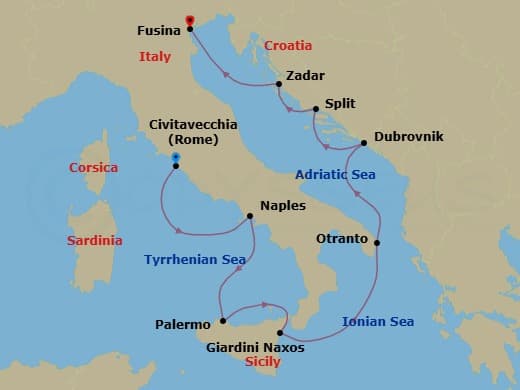 Cruise Itinerary Map