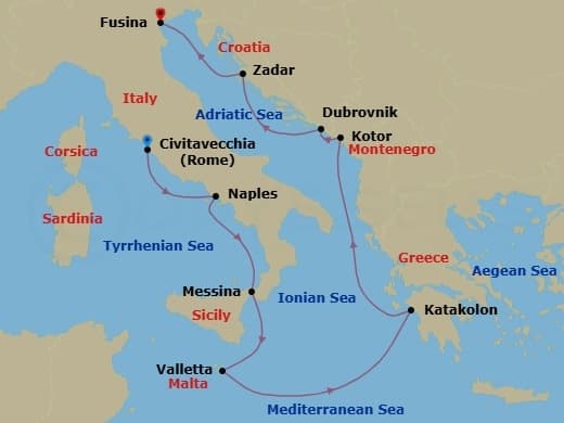 Cruise Itinerary Map