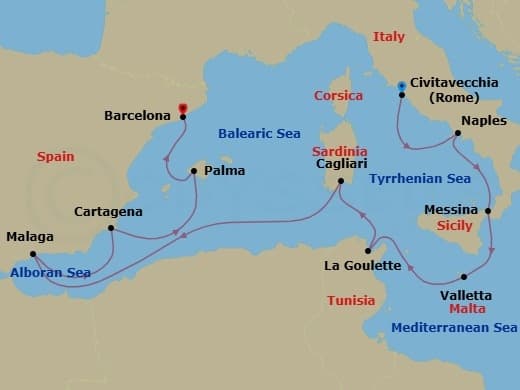Cruise Itinerary Map