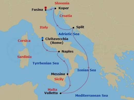 Cruise Itinerary Map
