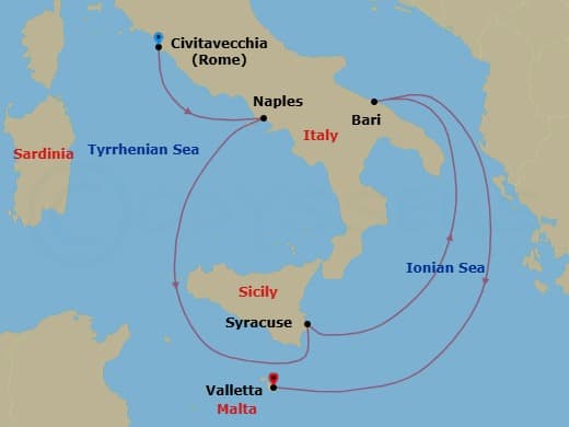 Cruise Itinerary Map