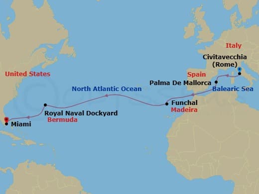 Cruise Itinerary Map