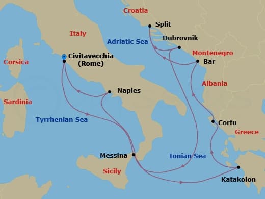 Cruise Itinerary Map