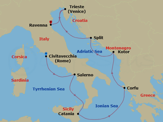 Cruise Itinerary Map