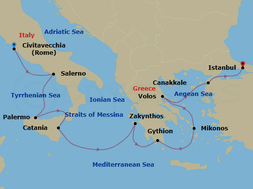 Cruise Itinerary Map