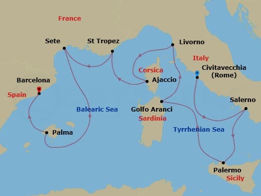 Cruise Itinerary Map