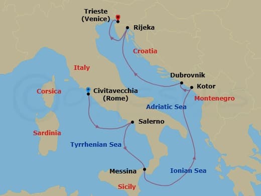 Cruise Itinerary Map