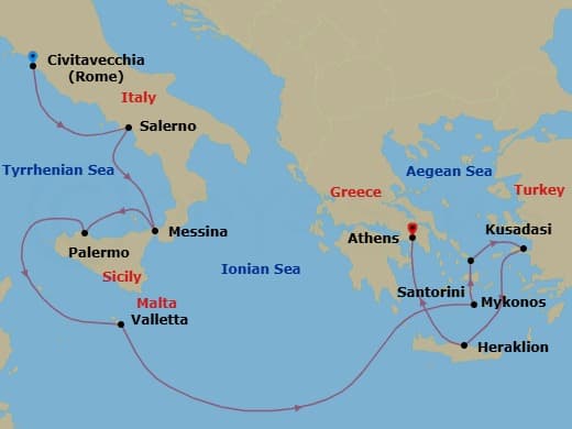 Cruise Itinerary Map
