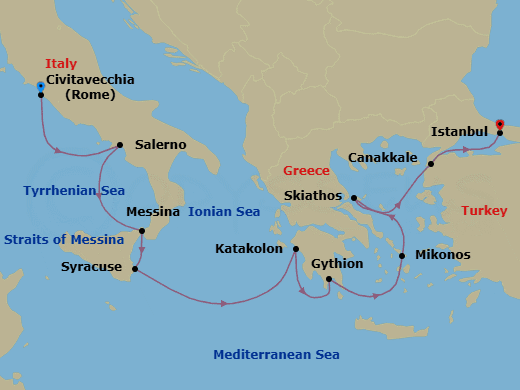 Cruise Itinerary Map