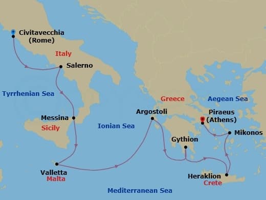 Cruise Itinerary Map