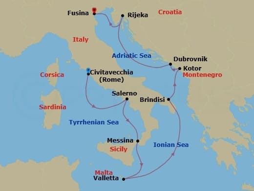 Cruise Itinerary Map